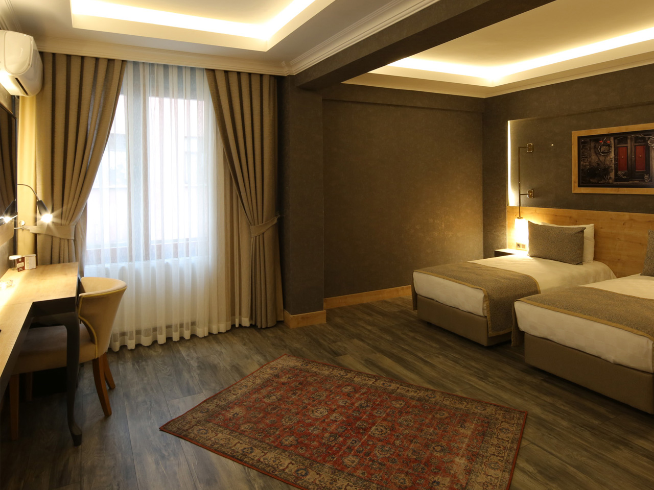 Geniş ve ferah odalar.